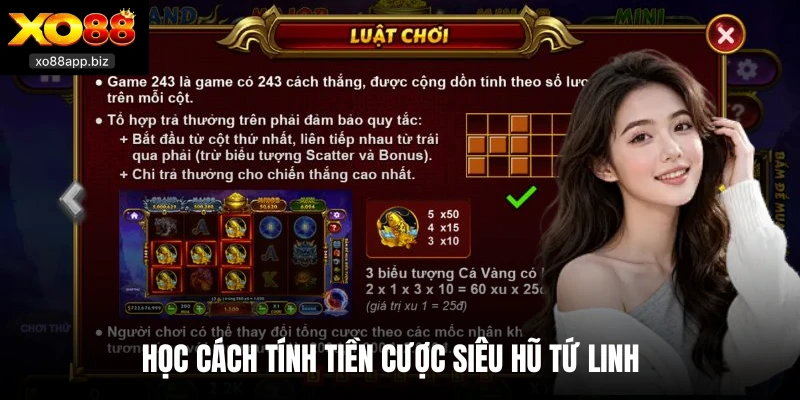 Học cách tính tiền cược siêu hũ Tứ Linh
